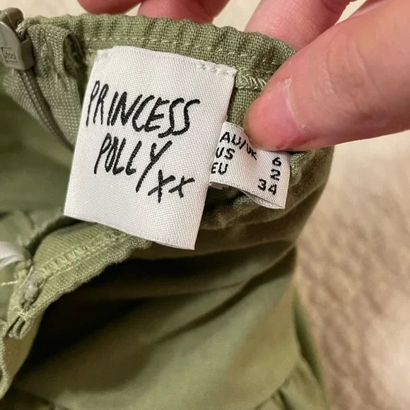 Princess Polly Sage Green Halter Mini Dress - Picture 4 of 4